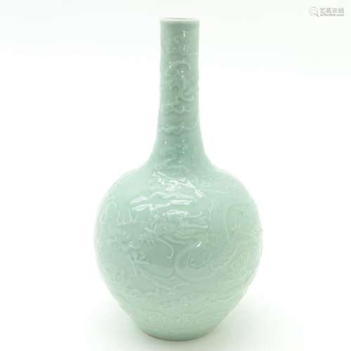 A Celadon Decor Vase