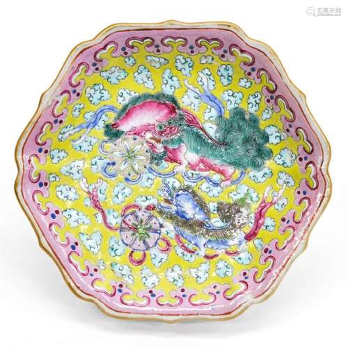 A Polychrome Decor Altar Dish