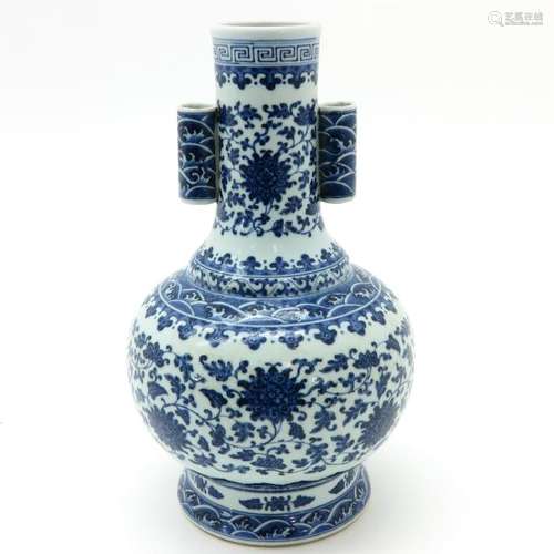 A Blue and White Decor Vase