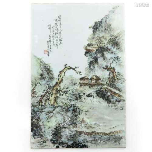 A Chinese Porcelain Tile