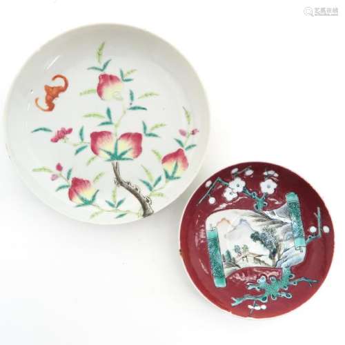 Two Small Polychrome Dishes