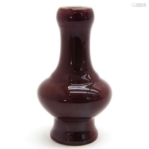 A Sang de Boeuf Decor Vase