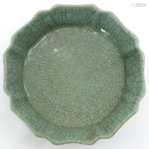 A Celadon Decor Dish