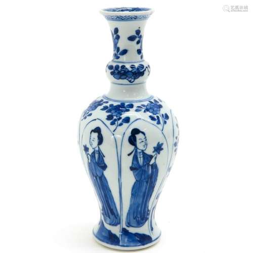 A Blue and White Decor Vase