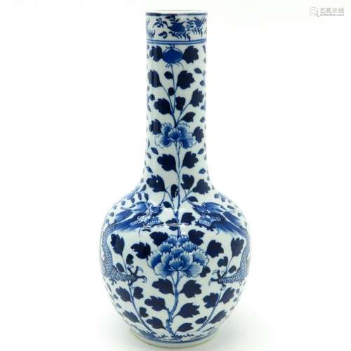 A Blue and White Decor Vase