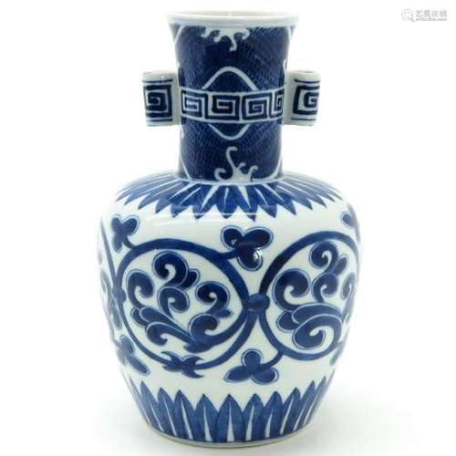 A Blue and White Decor Vase