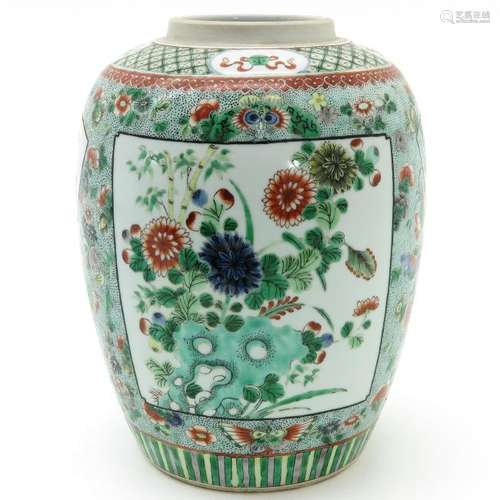 A Famille Verte Decor Jar