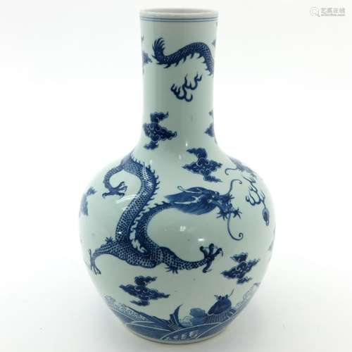 A Blue and White Decor Vase