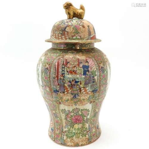 A Large Cantonese Vase with Cover