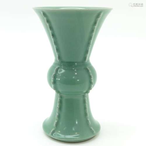 A Celadon Decor Flared Vase