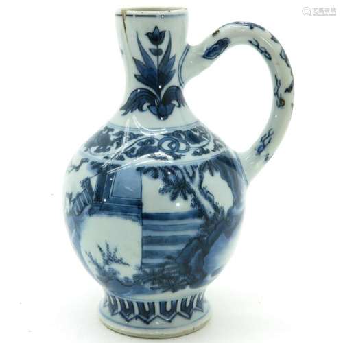 A Blue and White Decor Transition Period Decanter