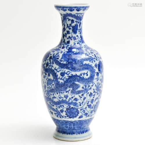 A Blue and White Decor Vase