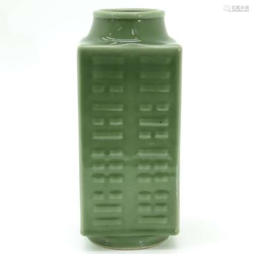 A Celadon Cong Vase