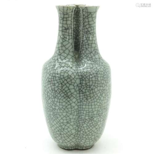 A Celadon Crackleware Decor Vase