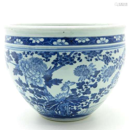 A Blue and White Decor Fish Bowl