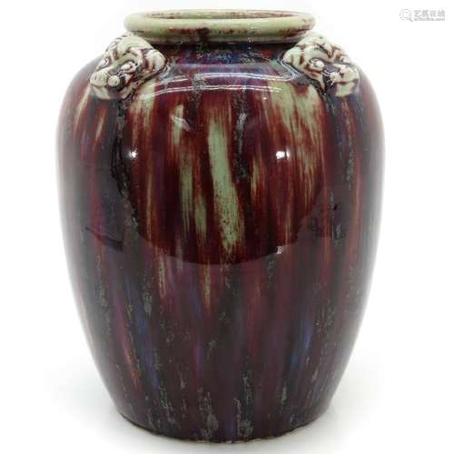 A Sang de Boeuf Decor Vase