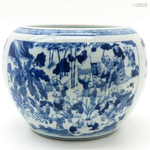 A Blue and White Decor Cache Pot