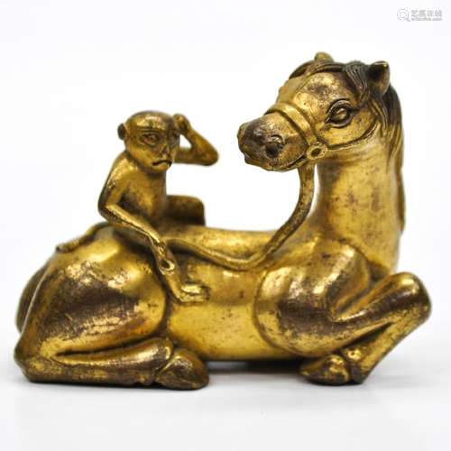 A Bronze Gilt Sculpture