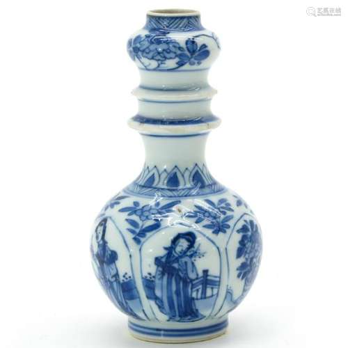 A Blue and White Decor Miniature Vase