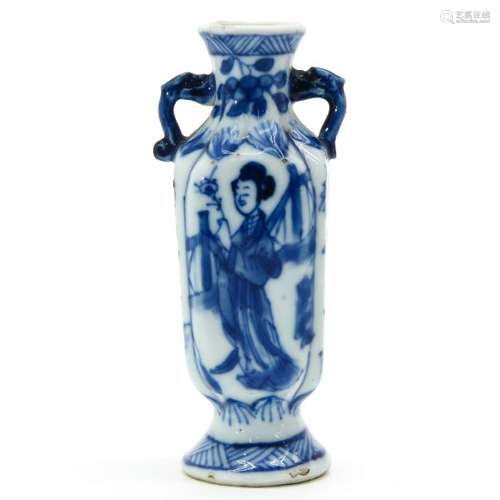 A Blue and White Decor Miniature Vase