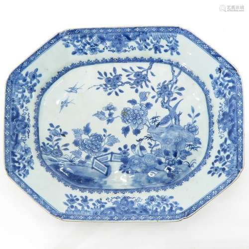 A Blue and White Decor Serving Platter