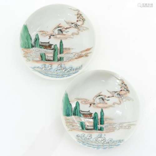 A Pair of Polychrome Small Plates
