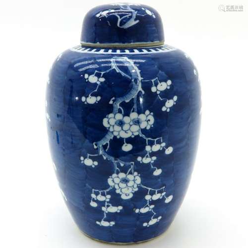 A Blue and White Decor Ginger Jar