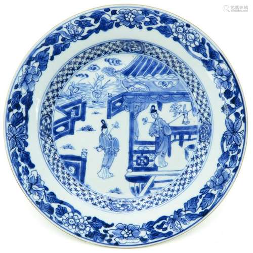 A Blue and White Decor Plate