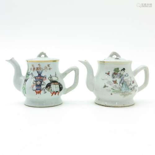 Two Qianjiang Cai Teapots