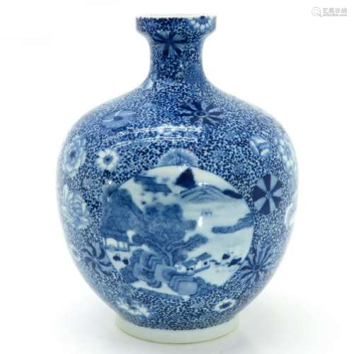 A Blue and White Decor Vase