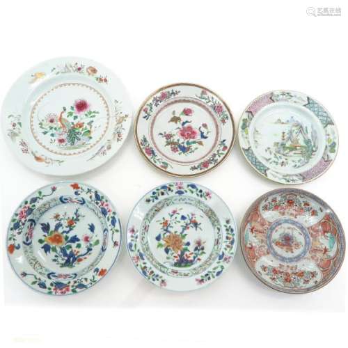 Collection of Six Diverse Plates