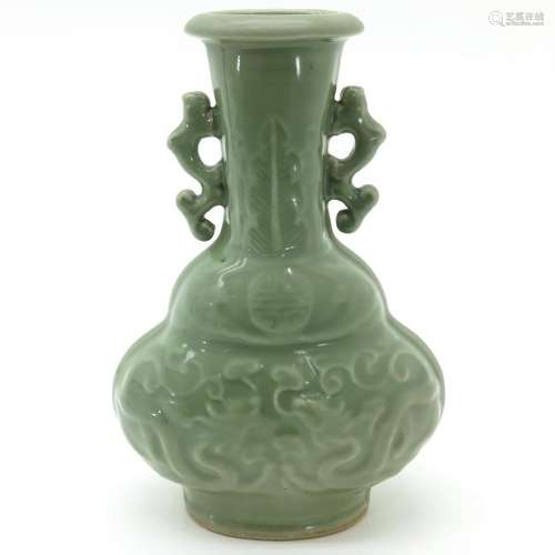 A Celadon Decor Vase