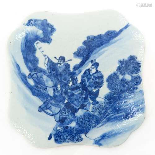 A Blue and White Decor Chinese Tile