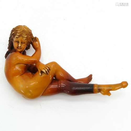 A Figural Erotic Cigar Holder in Original Case