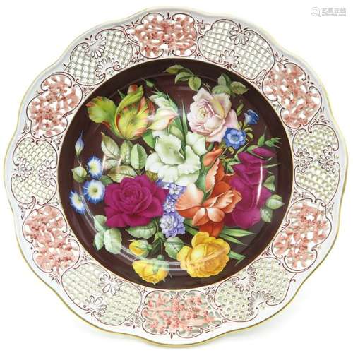 A Hand Painted Heren Porcelain Charger