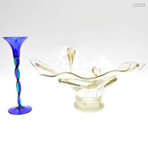 Two Pieces of Art Glass