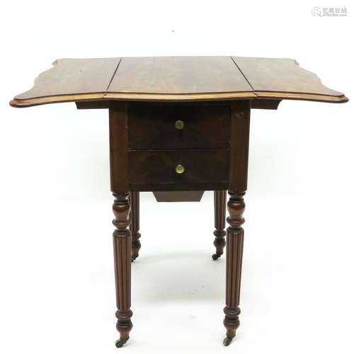 A 19th Century Walnut Drop Leaf Side Table