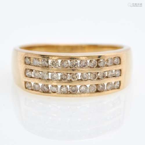 A 9KG Ladies Diamond Ring Approximately 0.65 CTW