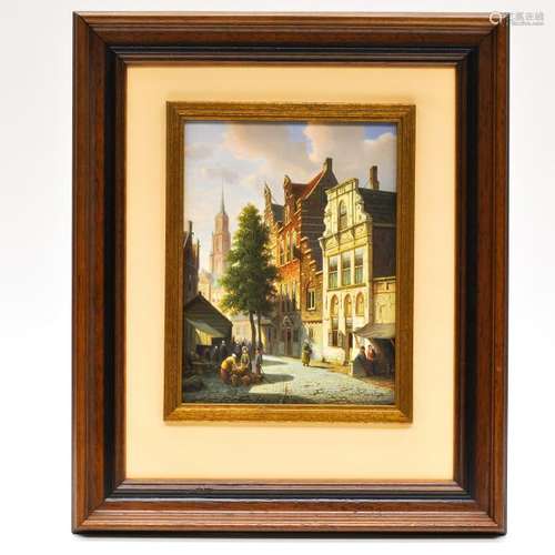 An Oil on Panel Signed L. Vrolijk