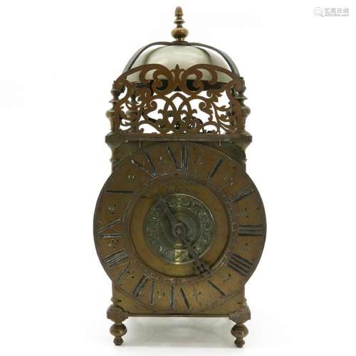 A Bronze Lantern Clock Signed Saint Andre A Bordeaux