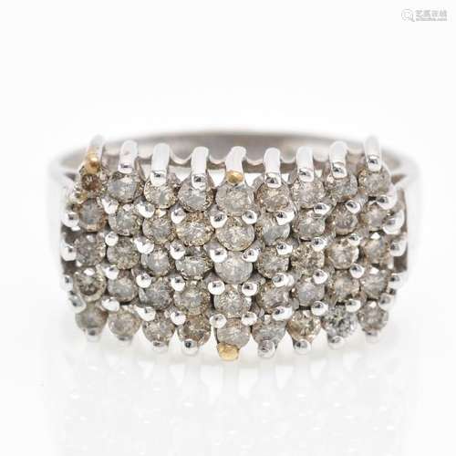 A 9KWG Ladies Diamond Ring Approximately 1.12 CTW