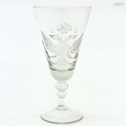 An Engraved Wine Glass