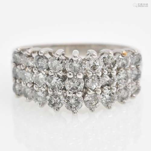 A 14KWG Ladies Diamond Ring Approximately 1.95 CTW