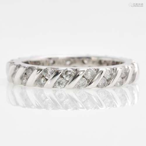 A 9KWG Ladies Diamond Ring Approximately 1.12 CTW