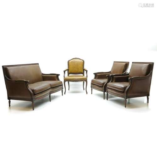 Four Pieces of Leather Furniture