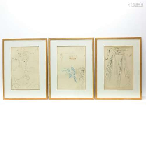 Three Numbered Lithographs