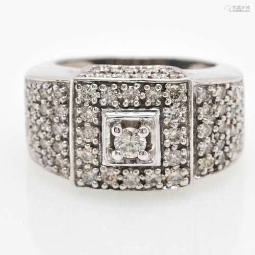 A 9KWG Ladies Diamond Ring Approximately 1.20 CTW