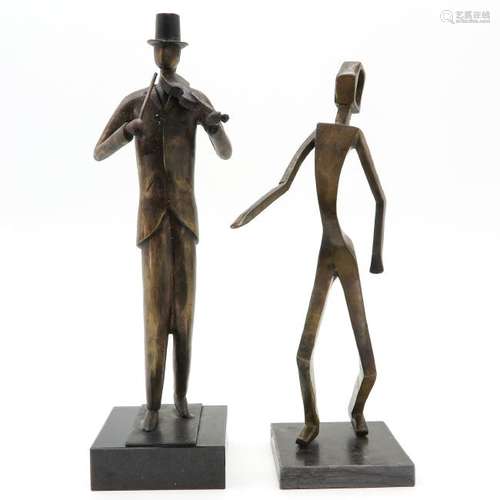 Two Bronze Sculptures