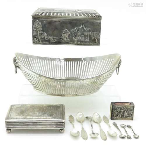 A Diverse Lot Including Silver Bread Basket