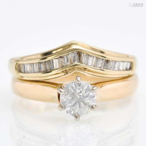 A 14KG and 10KG Ladies Diamond Ring